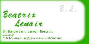 beatrix lenoir business card
